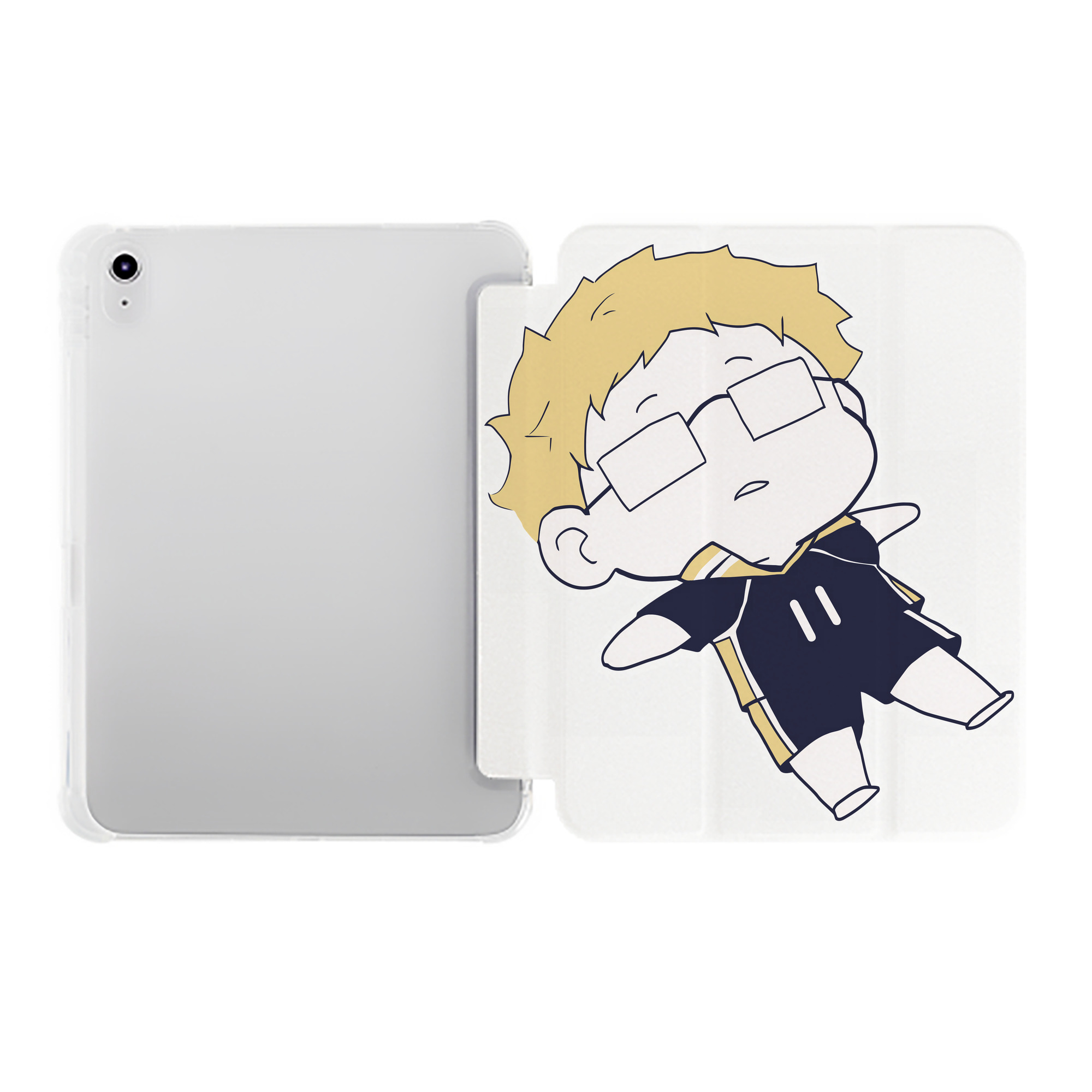 （画像用） ハイキュー!! Haikyu!! IPad ケース ペン収納付き 三つ折りスタンド PUレザー×シリコン 対応機種9.5/10.5/10.9インチ